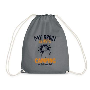 My Brain est à 95% Camping Tentes de camping - Sac de sport léger - gris - Devant