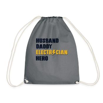 Mari Papa Électricien Héros Ingénieur électricien - Sac de sport léger - gris - Devant