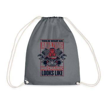 This Is What An Amazing Mechanics Looks Like Kfz - Drawstring Bag - grey - Front