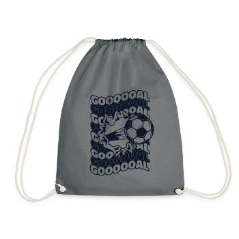 Goal Soccer Goal Keeper Futbol Coach Soccer - Drawstring Bag - grey - Front