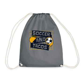 Soccer And Tacos Futbol Fußball Goal Keeper - Turnbeutel - Grau - Vorne