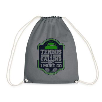 Tennis Is Calling And I Must Go Tennis Coach - Drawstring Bag - grey - Front