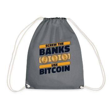 Les banques utilisent Bitcoin Crypto Crypto Crypto - Sac de sport léger - gris - Devant