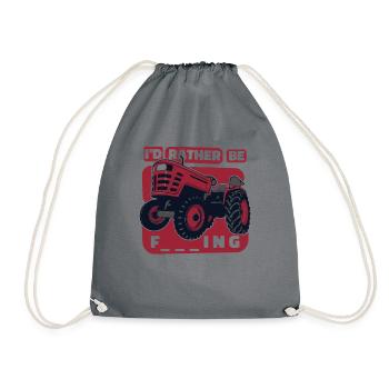 Je préférerais être agriculteur biologique - Sac de sport léger - gris - Devant