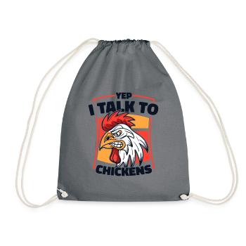 Oui, je parle à un fermier de poulets - Sac de sport léger - gris - Devant