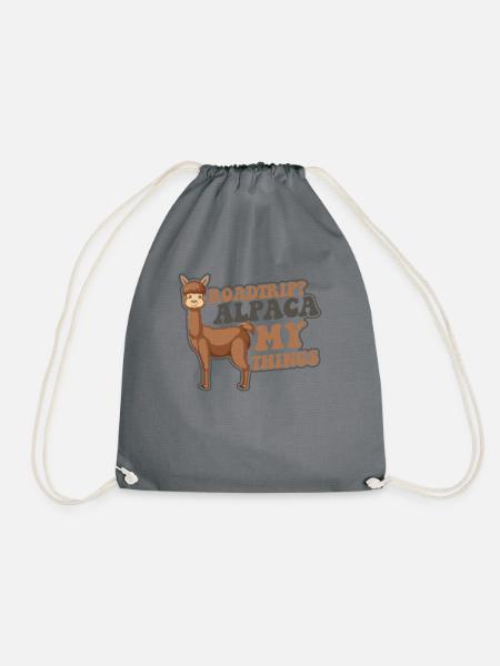 Roadtrip Alpaca My Things Pako Huacaya Lama Alpaka - Turnbeutel - Grau