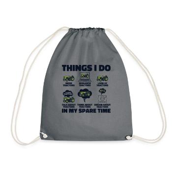 Ce que je fais pendant mon temps libre Agriculteur Agriculture - Sac de sport léger - gris - Devant