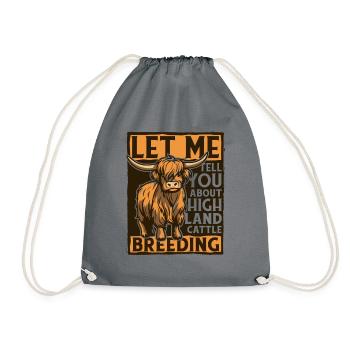 Laissez-moi vous parler de l’élevage de vaches Highland - Sac de sport léger - gris - Devant