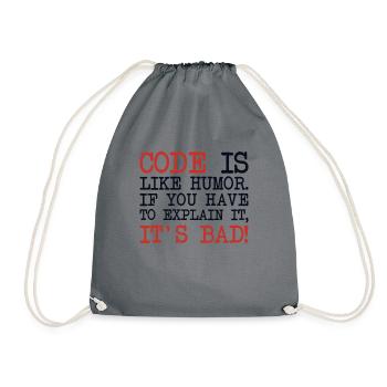 Explication du code Développeur Développeur de logiciels - Sac de sport léger - gris - Devant