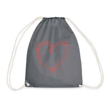 Coeur Saint-Valentin mariage demande en mariage Cordial - Sac de sport léger - gris - Devant
