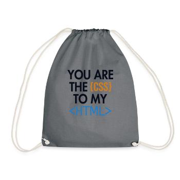 Vous êtes le CSS de mon HTML Developer Coder - Sac de sport léger - gris - Devant
