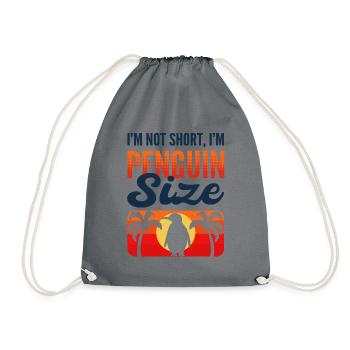 Je ne suis pas petit, je suis pingouin de taille manchot royal - Sac de sport léger - gris - Devant