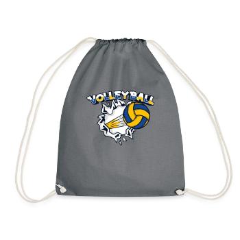 Volleyballfreak Volleyballerin Volleyballspieler - Turnbeutel - Grau - Vorne