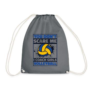 I Coach Girls Volleyball Volleyballspieler - Turnbeutel - Grau - Vorne