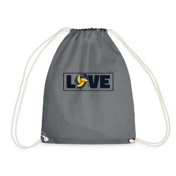 Volleyball Love Volleyball Player Volleyball Player - Drawstring Bag - grey - Front