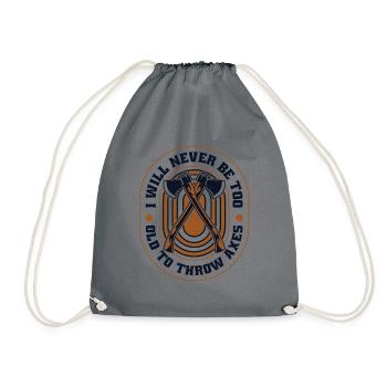 Je ne serai jamais trop vieux pour lancer des haches Lancer de hache - Sac de sport léger - gris - Devant