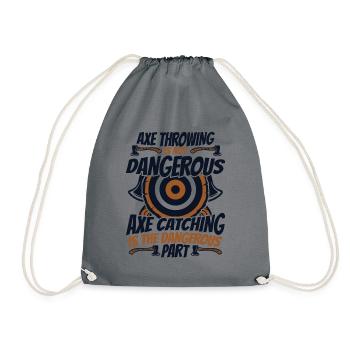 Axe Throwing Is Not Axe Throwing Game - Drawstring Bag - grey - Front