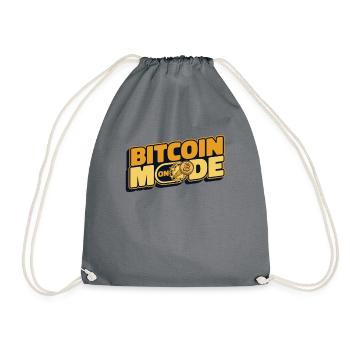 Bitcoin Mode On Blockchain Crypto Kryptowährung - Turnbeutel - Grau - Vorne
