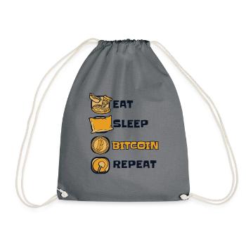 Eat Sleep Bitcoin Repeat Crypto-monnaie Blockchain - Sac de sport léger - gris - Devant
