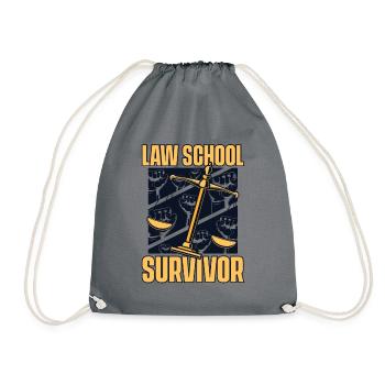 Law School Survivor Attorney General Legal - Drawstring Bag - grey - Front