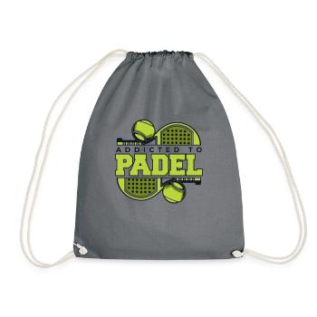 Addicted To Padel Paddle Tennis Paddleball Padel - Drawstring Bag - grey - Front