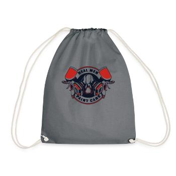 Real Men Paint Cars Vehicle Car Spray Automotive - Drawstring Bag - grey - Front