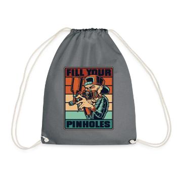 Retro Fill Your Pinholes Car Spray Automotive Car - Drawstring Bag - grey - Front