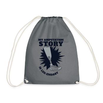 Mon histoire d’amputation est celle d’une jambe d’utilisateur légendaire - Sac de sport léger - gris - Devant