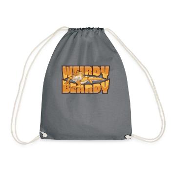 Weirdy Beardy Pogona Pet Lizard Owner Bearded - Drawstring Bag - grey - Front