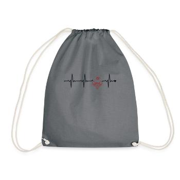 Orpaillage Heartbeat Prospection Mineur Or - Sac de sport léger - gris - Devant
