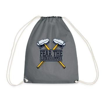 Fear The Sledgehammer Home Wrecker Experts House - Drawstring Bag - grey - Front