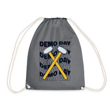 Demo Day Home Wrecker Abriss Bauunternehmer Haus - Turnbeutel - Grau - Vorne