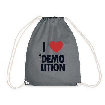 Ich liebe Demolition Home Improvement Experts House - Turnbeutel - Grau - Vorne