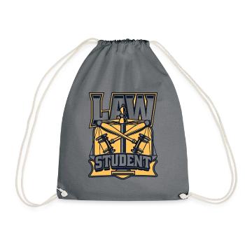 Law School University Legal Studies Students Law - Drawstring Bag - grey - Front