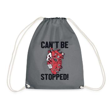 Can't Be Stopped Transplant Pacemakers Open Heart - Drawstring Bag - grey - Front