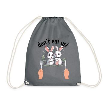 Don’t Eat Us Up - Funny Bunnies - Humour culinaire - Sac de sport léger - gris - Devant