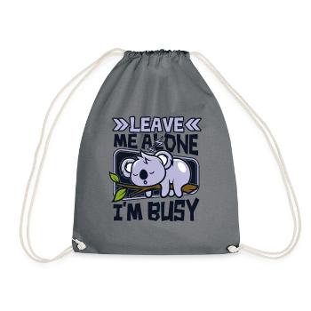 Laisse-moi tranquille, je suis occupé Koalabear Eucalyptus - Sac de sport léger - gris - Devant
