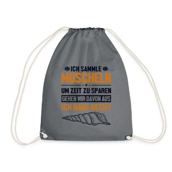 Muscheln haben immer Recht Shell Hunter Seashell - Sac de sport léger - gris - Devant