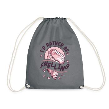 Je préfère bombarder le coquillage bivalvia - Sac de sport léger - gris - Devant