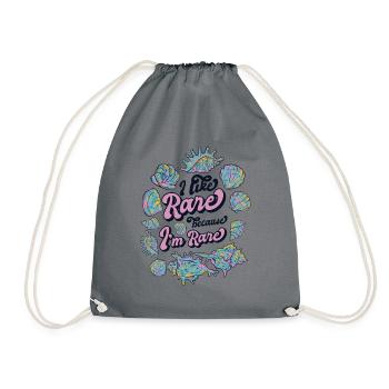 J’aime Rare parce que je suis Rare Shell Seashell - Sac de sport léger - gris - Devant