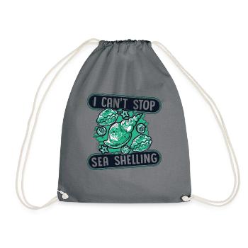 Je ne peux pas arrêter Sea Shelling Shell Bivalvia Seashell - Sac de sport léger - gris - Devant