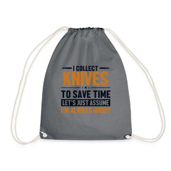 Couteaux Supposons que j’ai raison Couteau de boucher Couteau - Sac de sport léger - gris - Devant