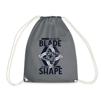 I'm Like My Blade Always In Shape Lover Knife - Drawstring Bag - grey - Front