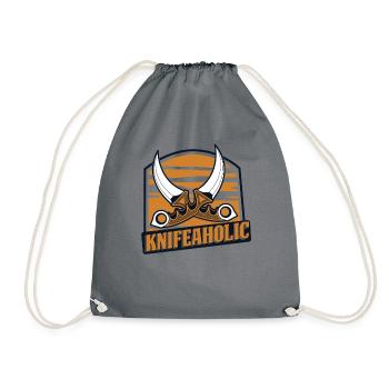 Knifeaholic Butcher Knife Collectible Lover Knife - Drawstring Bag - grey - Front