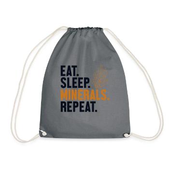 Eat Sleep Minerals Repeat Geologist Mineral - Turnbeutel - Grau - Vorne