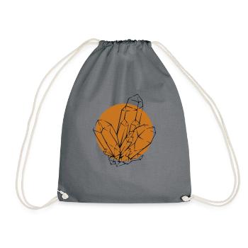 Lineart Geologist Stone Collector Mineral - Drawstring Bag - grey - Front