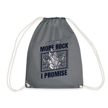 Nur noch ein Stein, den ich verspreche, Geologe, Mineral - Turnbeutel - Grau - Vorne