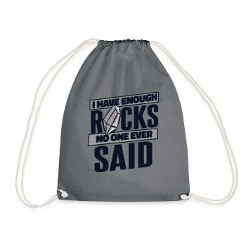 Assez de roches Personne n’a jamais dit que le géologue était un minéral - Sac de sport léger - gris - Devant