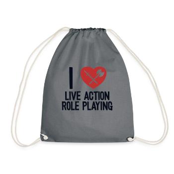 J’adore les armes de GN en prise de rôle en direct - Sac de sport léger - gris - Devant