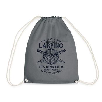 Smart People Activity LARPing Armor Weapons - Drawstring Bag - grey - Front